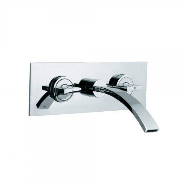 3 Hole Basin Mixer Wall Mounted